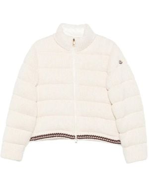 Moncler Plumífero De Punto - Blanco