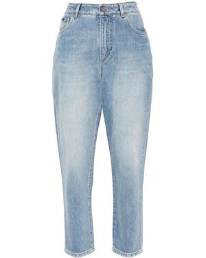 Dolce & Gabbana Logo-Patch Jeans - Blue