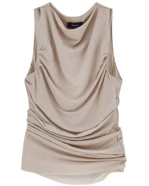 Soeur Irina Draped Top - Natural