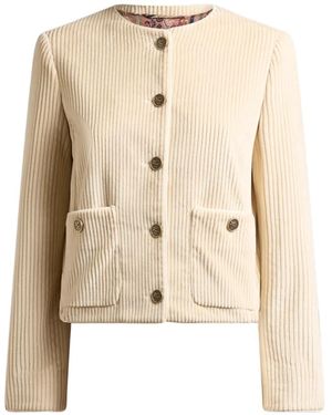 Etro Button Corduroy Jacket - Natural