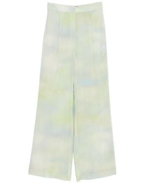 MVP WARDROBE Tie-Dye Flared Pants - White