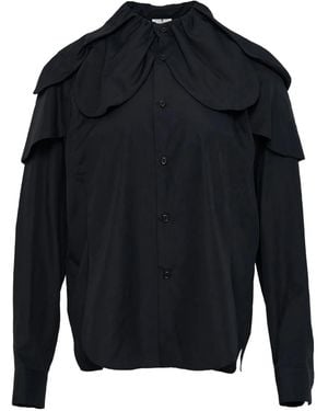 Noir Kei Ninomiya Pleated Detail Shirt - Black