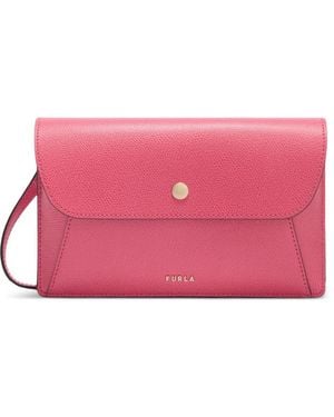 Furla Lea Button Pouch Bag - Pink
