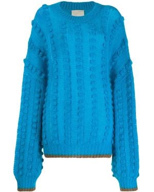 Marco De Vincenzo Balloon Sleeve Jumper - Blue