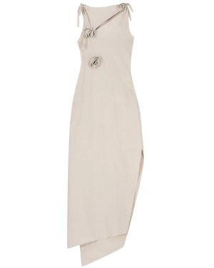 Coperni Asymmetrical Midi Dress - White