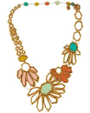 GFW Floral-Motif Necklace - Metallic