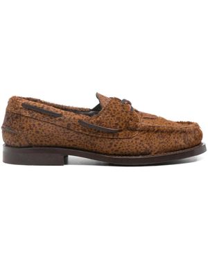Hereu Saler Braided Lace-up Loafers - Brown