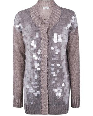 Aviu Sequin-embellished wool cardigan - Grau