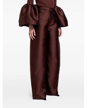 Marques'Almeida Pantalones Anchos Con Cinturón - Rojo