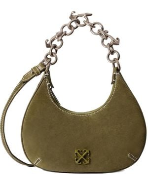 Off-White c/o Virgil Abloh Hemisphere Suede Tote Bag - Green