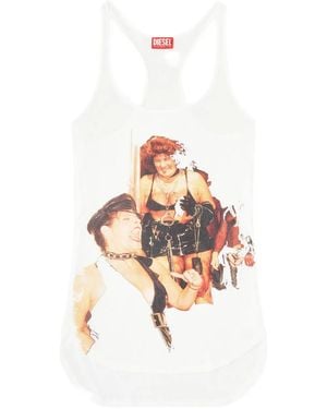 DIESEL X Tom Of Finland Foundation Pr-T-Shanry-W-Tom25 Tank Top - White