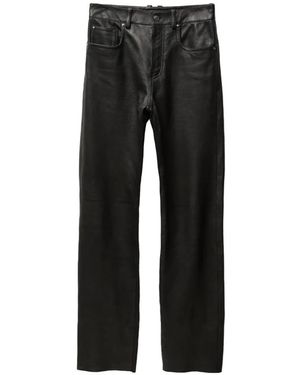 Versace Leather Pants - Black