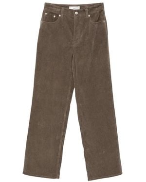 DUNST Corduroy Straight-Leg Jeans - Gray