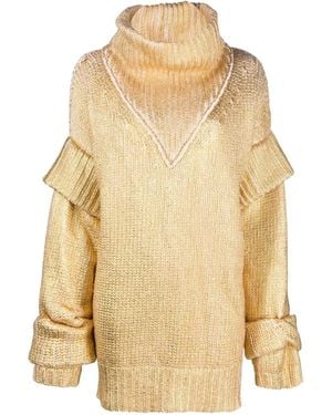 Philipp Plein Maxi Hexagon Metallic Pullover - Natural