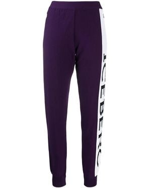 Iceberg Logo Track Trousers - Purple