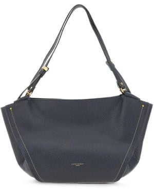 Gianni Chiarini Bloom Leather Shoulder Bag - Blue