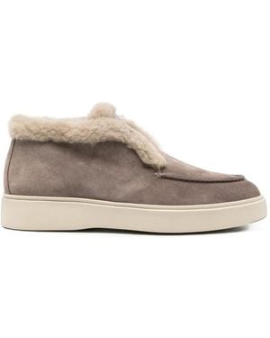 Officine Creative Frame 110 Shearling-Trim Ankle Boots - Natural