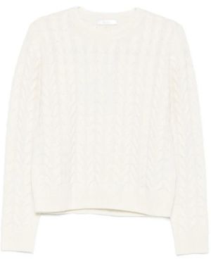 Max Mara Cable-Knit Jumper - White