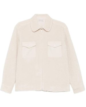 Moncler Fleece Zip-Up Jacket - Natural