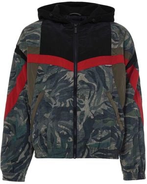 Just Cavalli Tiger Camu Hooded Jacket - Green