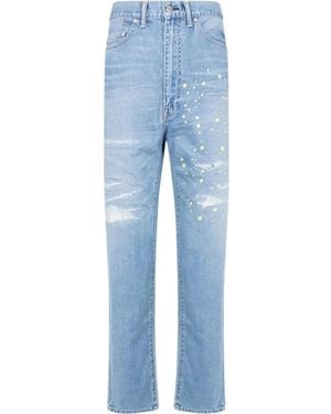 A Bathing Ape Vaqueros Rectos De X Kid Cudi - Azul