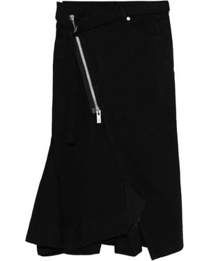 Sacai Rock mit Reißverschluss - Schwarz