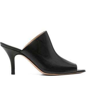 MM6 by Maison Martin Margiela Leren Muiltjes - Zwart