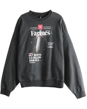 Doublet Farmes Magazine Cover Printed Sweatshirt - Black