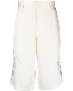 Bluemarble Embroidered Satin Shorts - White