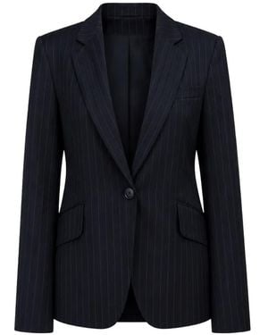 WE-AR4 The Venue Pinstriped Blazer - Blue