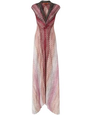 Missoni Twisted V-Neck Dress - Pink