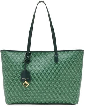 Tammy & Benjamin Monogram-Print Shoulder Bag - Green