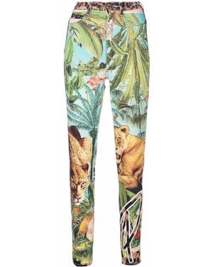 Philipp Plein Super High Waist スキニージーンズ - グリーン
