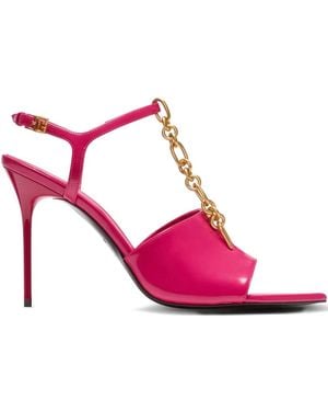 Balmain Sync Pointed-Toe Sandals - Pink