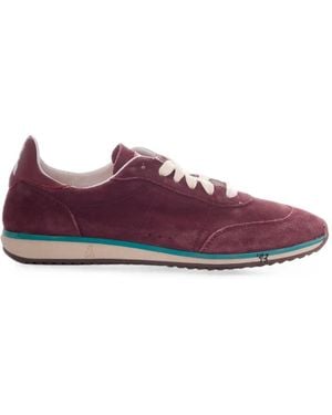 Patrizia Pepe Paneled Suede Sneakers - Purple