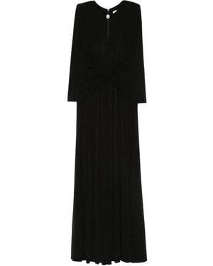 Nissa Drapiertes Maxikleid - Schwarz