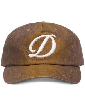 Dime Cursive Denim Cap Hat - Brown