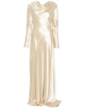 Erika Cavallini Semi Couture Robe Longue À Dos Ouvert - White