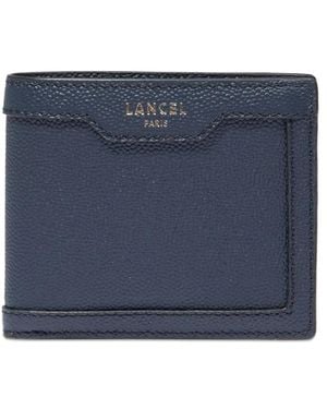 Lancel Compact Leather Wallet - Blue