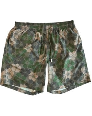 MC2 Saint Barth Floral-Print Drawstring-Waist Swim Shorts - Green