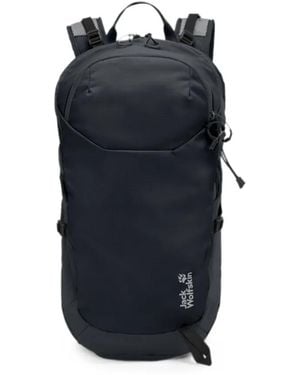 Jack Wolfskin Astro Vent 24 Logo-Print Mesh-Panel Backpack - Blue