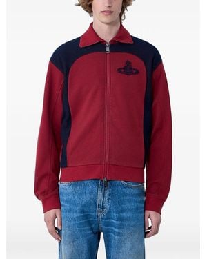 Vivienne Westwood Embroidered-Logo Zip-Up Jacket