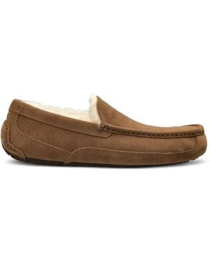 UGG Ascot Calf Suede Loafers - Brown