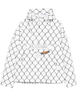 Napapijri Graphic Hooded Coat - White