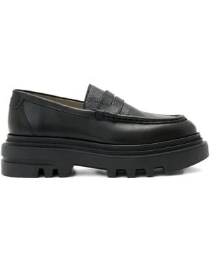AllSaints Mocasines Penny Con Suela Dentada - Negro