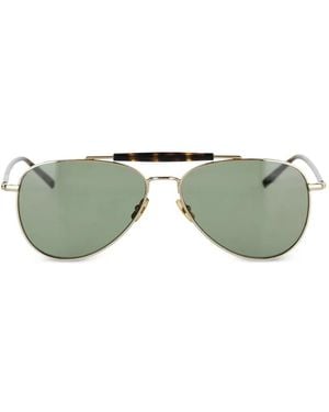 Saint Laurent Pilot Sunglasses - Green