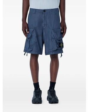 Stone Island Ripstop Cargo Shorts - Blue