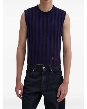 Eckhaus Latta Chaleco Keyboard De Canalé - Azul