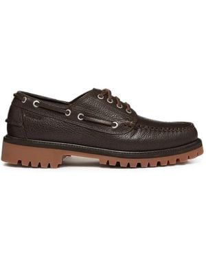 G.H. Bass & Co. Ranger Lug Tumbled Leather Boat Shoes - Brown
