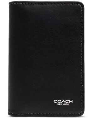 COACH Logo-Lettering Cardholder - Black